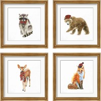 Framed 'Into the Woods in Style 4 Piece Framed Art Print Set' border=