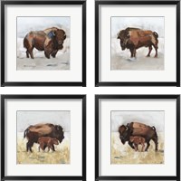 Framed 'Lodge Guardian 4 Piece Framed Art Print Set' border=