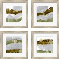 Framed 'Gold Deposit 4 Piece Framed Art Print Set' border=