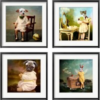 Framed 'Henri 4 Piece Framed Art Print Set' border=