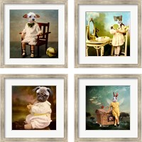 Framed 'Henri 4 Piece Framed Art Print Set' border=