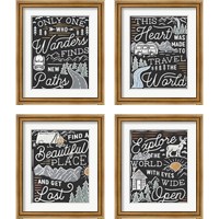 Framed 'Adventurous 4 Piece Framed Art Print Set' border=