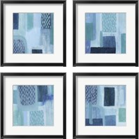 Framed 'Waterfall Whisper 4 Piece Framed Art Print Set' border=