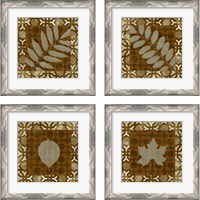 Framed 'Shades of Brown 4 Piece Framed Art Print Set' border=