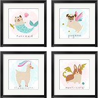 Framed 'Fantastic Besties 4 Piece Framed Art Print Set' border=