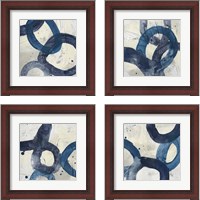 Framed 'Blue System 4 Piece Framed Art Print Set' border=