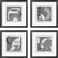 Framed 'Day and Night 4 Piece Framed Art Print Set' border=