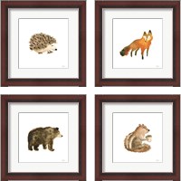 Framed 'Woodland Whimsy  4 Piece Framed Art Print Set' border=