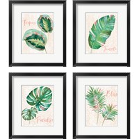 Framed 'From the Jungle 4 Piece Framed Art Print Set' border=