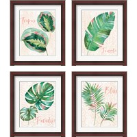 Framed 'From the Jungle 4 Piece Framed Art Print Set' border=