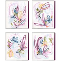 Framed 'Garden Allusion 4 Piece Canvas Print Set' border=