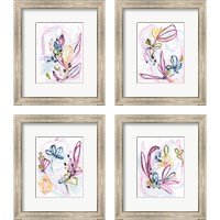 Framed 'Garden Allusion 4 Piece Framed Art Print Set' border=