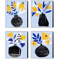 Framed 'Ruffled Vase 4 Piece Canvas Print Set' border=