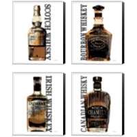 Framed 'Bourbon Whiskey 4 Piece Canvas Print Set' border=