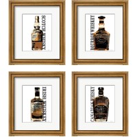 Framed 'Bourbon Whiskey 4 Piece Framed Art Print Set' border=