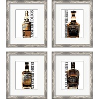 Framed 'Bourbon Whiskey 4 Piece Framed Art Print Set' border=