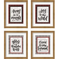 Framed 'Christmas Carol 4 Piece Framed Art Print Set' border=