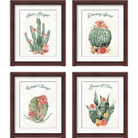 Framed 'Sweet Southwest 4 Piece Framed Art Print Set' border=