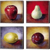 Framed 'Still Life Fruit 4 Piece Canvas Print Set' border=