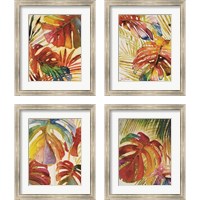 Framed 'Tropic Botanicals 4 Piece Framed Art Print Set' border=