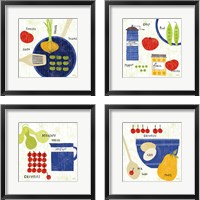 Framed 'Baking It 4 Piece Framed Art Print Set' border=