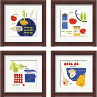 Framed 'Baking It 4 Piece Framed Art Print Set' border=