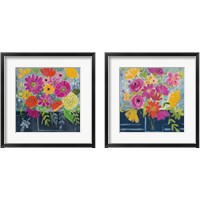 Framed 'Folk Floral 2 Piece Framed Art Print Set' border=