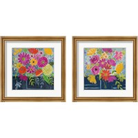 Framed 'Folk Floral 2 Piece Framed Art Print Set' border=