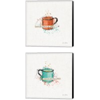 Framed 'Thoughtful Perk 2 Piece Canvas Print Set' border=