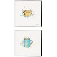 Framed 'Thoughtful Perk 2 Piece Canvas Print Set' border=