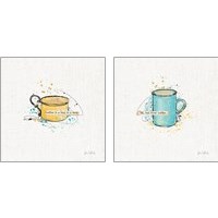 Framed 'Thoughtful Perk 2 Piece Art Print Set' border=