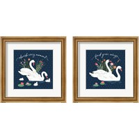 Framed 'Swan Lake 2 Piece Framed Art Print Set' border=
