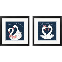 Framed 'Swan Lake 2 Piece Framed Art Print Set' border=