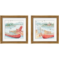 Framed 'Lake Moments 2 Piece Framed Art Print Set' border=