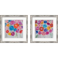 Framed 'Delicate Flair 2 Piece Framed Art Print Set' border=