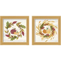 Framed 'Autumn Bounty 2 Piece Framed Art Print Set' border=