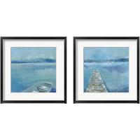 Framed 'Lake Edge 2 Piece Framed Art Print Set' border=