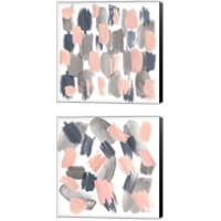 Framed 'Grey Pink Mist 2 Piece Canvas Print Set' border=