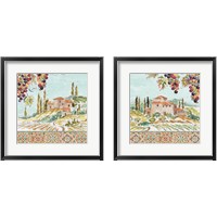 Framed 'Tuscan Breeze 2 Piece Framed Art Print Set' border=