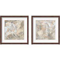 Framed 'White Horse 2 Piece Framed Art Print Set' border=