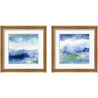 Framed 'Midnight at the Lake 2 Piece Framed Art Print Set' border=