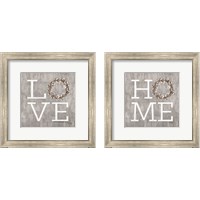 Framed 'Love & Home 2 Piece Framed Art Print Set' border=