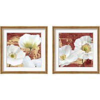 Framed 'Washed Poppies 2 Piece Framed Art Print Set' border=