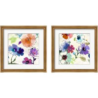 Framed 'Flora 2 Piece Framed Art Print Set' border=