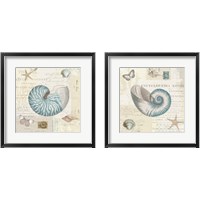 Framed 'Beach Wonders 2 Piece Framed Art Print Set' border=