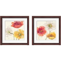 Framed 'Painted Poppies  2 Piece Framed Art Print Set' border=