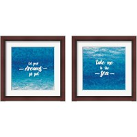 Framed 'Unerwater Quotes 2 Piece Framed Art Print Set' border=