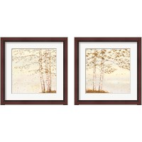 Framed 'Golden Birch Off White 2 Piece Framed Art Print Set' border=