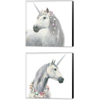 Framed 'Spirit Unicorn 2 Piece Canvas Print Set' border=