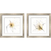 Framed 'Gilded Graphite Floral 2 Piece Framed Art Print Set' border=